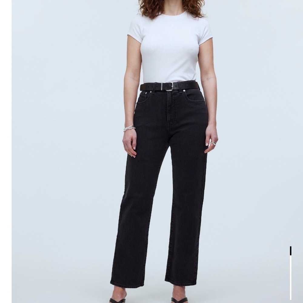 Madewell The Curvy '90s Straight Jean Black 28